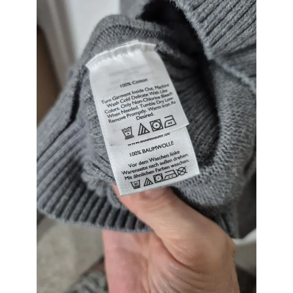 Eddie Bauer Sweater Mens‎ XLGray Cotton Crew Neck Long Sleeve Pullover - Picture 4 of 6